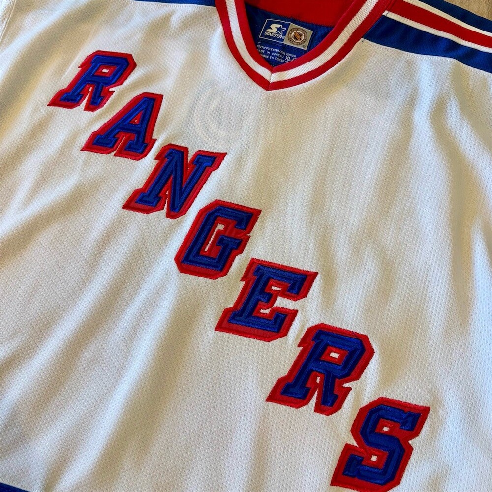 Starter New York Rangers Wayne Gretzky #99 Semi ProHockey Jersey White Men's XL - Picture 2 of 11